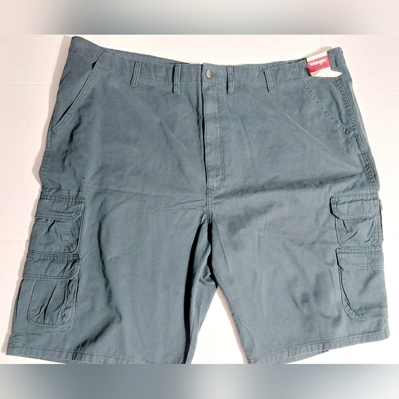 Wrangler Authentic Men's Big & Tall Premium Twill Cargo Shorts Midnight 50 - Picture 1 of 12